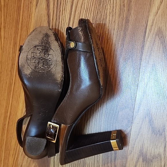 Tory Burch brown high heels sandal size 6.5 M - Picture 5 of 6